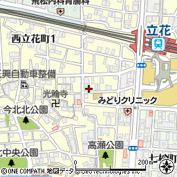 兵庫県尼崎市西立花町2丁目7-13周辺の地図