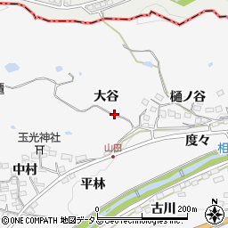 京都府精華町（相楽郡）山田（大谷）周辺の地図
