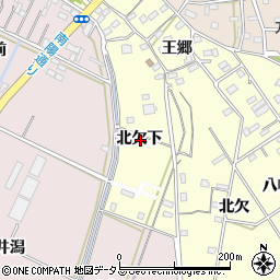 愛知県豊橋市王ヶ崎町北欠下周辺の地図