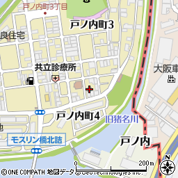 尼崎戸ノ内郵便局周辺の地図