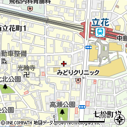 兵庫県尼崎市西立花町2丁目7-6周辺の地図