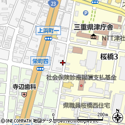 中日新聞　津橋北専売店周辺の地図
