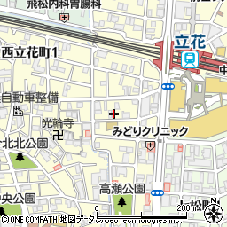 兵庫県尼崎市西立花町2丁目7-10周辺の地図