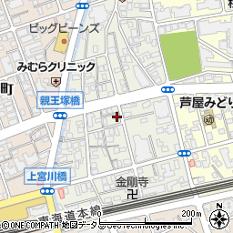 兵庫県芦屋市親王塚町7-12周辺の地図