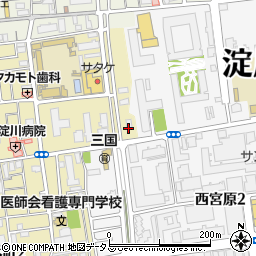 セブンイレブン大阪三国本町３丁目店周辺の地図