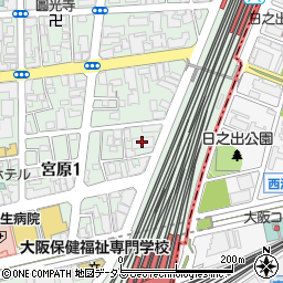 東淀川変電所周辺の地図