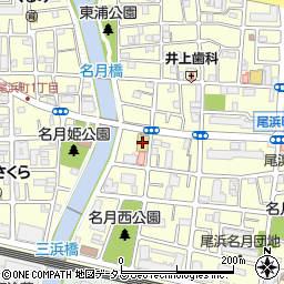 スーパー王子尾浜店周辺の地図