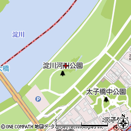 淀川河川公園トイレ１８周辺の地図