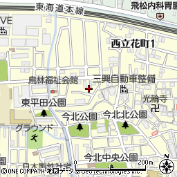 兵庫県尼崎市西立花町2丁目31-77周辺の地図