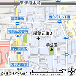 芋若葉会館周辺の地図