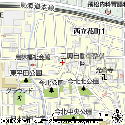 兵庫県尼崎市西立花町2丁目31-3周辺の地図