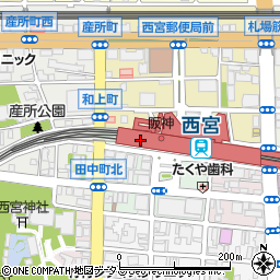尾張さんわ屋　阪神にしのみや店周辺の地図