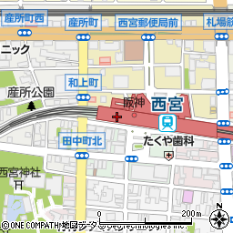 阪神百貨店　西宮店ゴンチャロフ周辺の地図