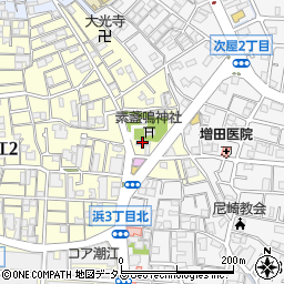 鍵の１１０番潮江・出屋敷・園田・猪名寺周辺の地図