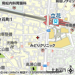 兵庫県尼崎市西立花町2丁目7-2周辺の地図