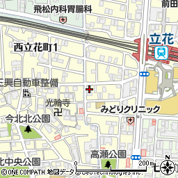 兵庫県尼崎市西立花町2丁目7-20周辺の地図