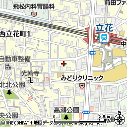 兵庫県尼崎市西立花町2丁目7-23周辺の地図