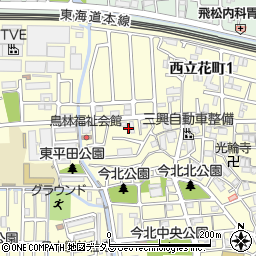 兵庫県尼崎市西立花町2丁目31-72周辺の地図