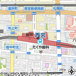 お好み焼き 鶴橋風月 FUGETSU エビスタ西宮店周辺の地図
