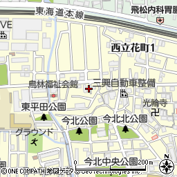 兵庫県尼崎市西立花町2丁目31-76周辺の地図
