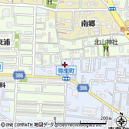 愛知県豊橋市弥生町東豊和2周辺の地図