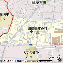 大阪府四條畷市北出町周辺の地図