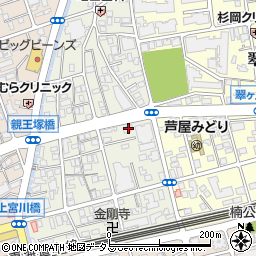 兵庫県芦屋市親王塚町4-13周辺の地図