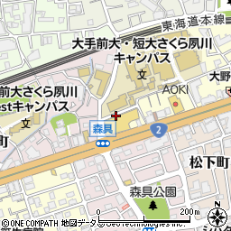 リパークライフ夙川店駐車場周辺の地図