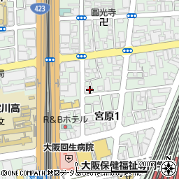 新大阪クリスタルハイム周辺の地図