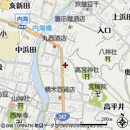 愛知県南知多町（知多郡）内海（北向）周辺の地図