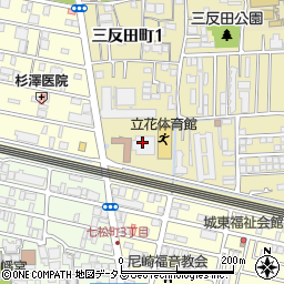 尼崎市役所教育委員会　事務局管理部職員課周辺の地図