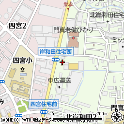 ローソン門真北岸和田二丁目店周辺の地図
