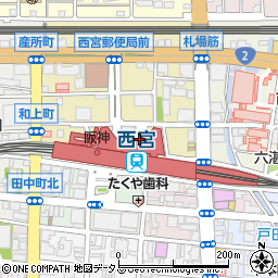 阪神電気鉄道株式会社　西宮駅周辺の地図