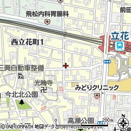 兵庫県尼崎市西立花町1丁目4-10周辺の地図