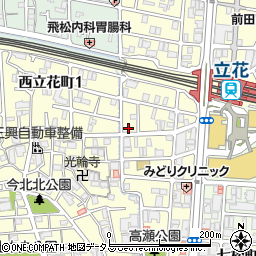 兵庫県尼崎市西立花町1丁目4-8周辺の地図