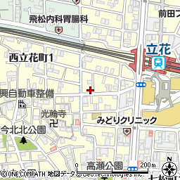 兵庫県尼崎市西立花町1丁目4-7周辺の地図