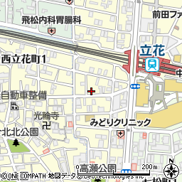 兵庫県尼崎市西立花町1丁目3-11周辺の地図