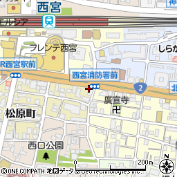 トヨタレンタリース兵庫ＪＲ西宮駅前店周辺の地図