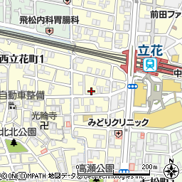 兵庫県尼崎市西立花町1丁目3-10周辺の地図