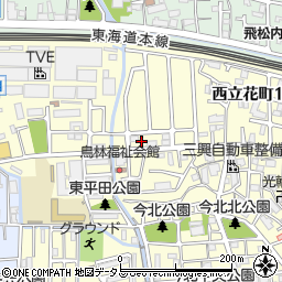 兵庫県尼崎市西立花町1丁目15周辺の地図