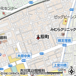 兵庫県芦屋市大原町13-8周辺の地図