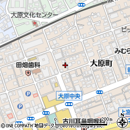 兵庫県芦屋市大原町周辺の地図