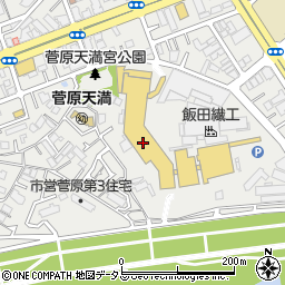 ホームセンターコーナン東淀川菅原店周辺の地図