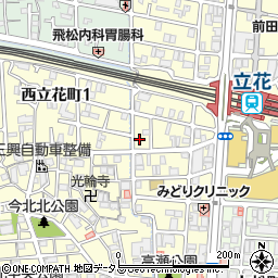 兵庫県尼崎市西立花町1丁目4-11周辺の地図
