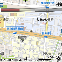 ローソン津門大塚町店周辺の地図