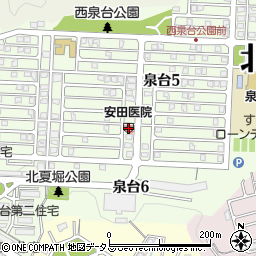 安田医院周辺の地図