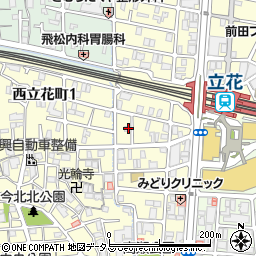 兵庫県尼崎市西立花町1丁目4-3周辺の地図