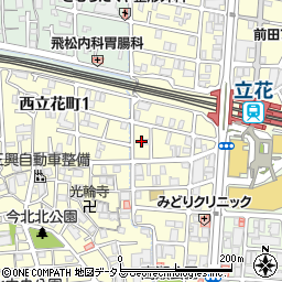 兵庫県尼崎市西立花町1丁目4周辺の地図