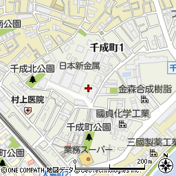 大阪府豊中市千成町周辺の地図
