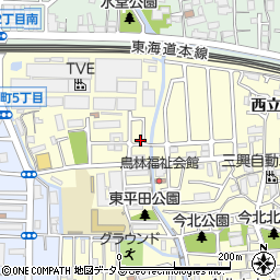 兵庫県尼崎市西立花町5丁目2-5周辺の地図